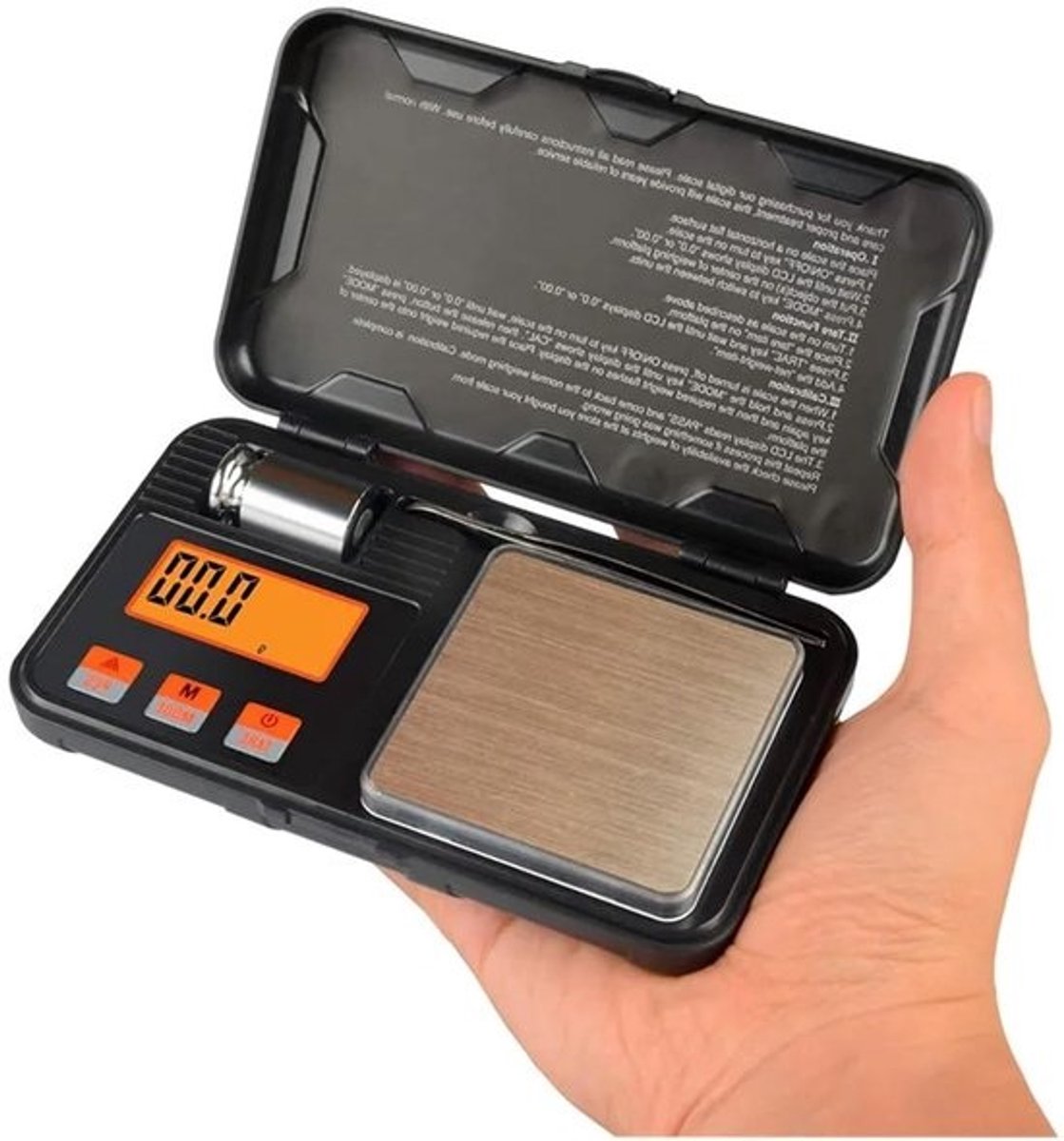 Digitale zakweegschaal - Mini weegschaal - Precisie wegen - Dubbele capaciteit - 50g 0.001g - Zilver