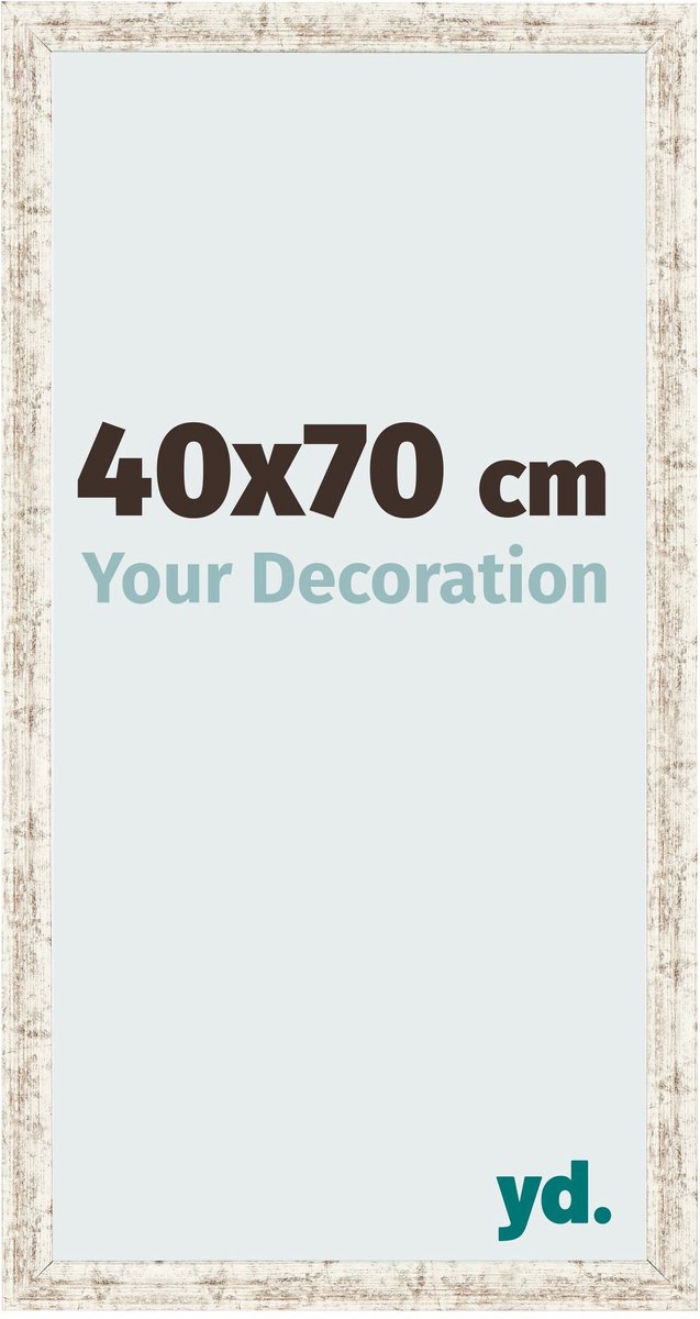 Your Decoration - Fotolijst 40x70 cm - MDF - Wit Vintage - Bologna