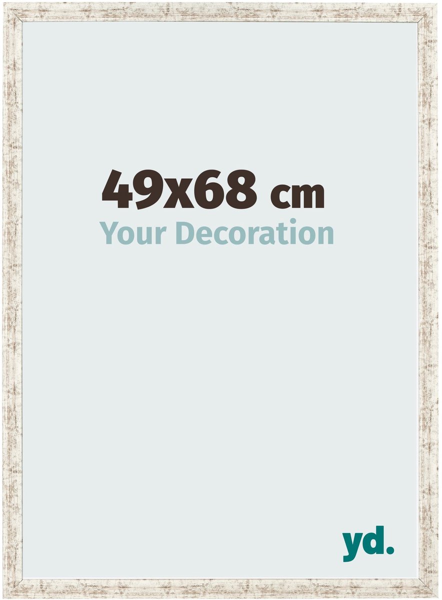 Your Decoration - Fotolijst 49x68 cm - MDF - Wit Vintage - Bologna