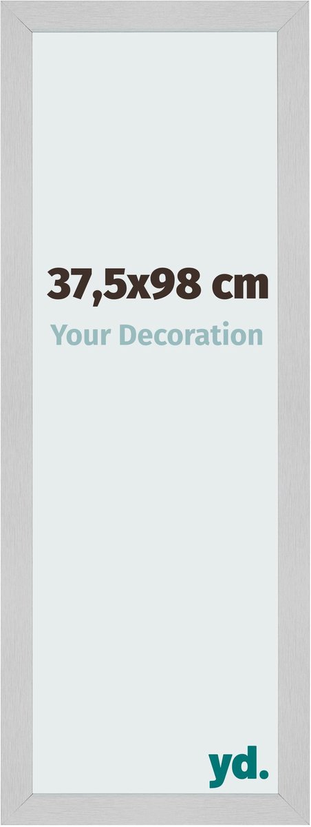 Your Decoration - Fotolijst 37,5x98 cm - MDF - Edelstaal - Bologna