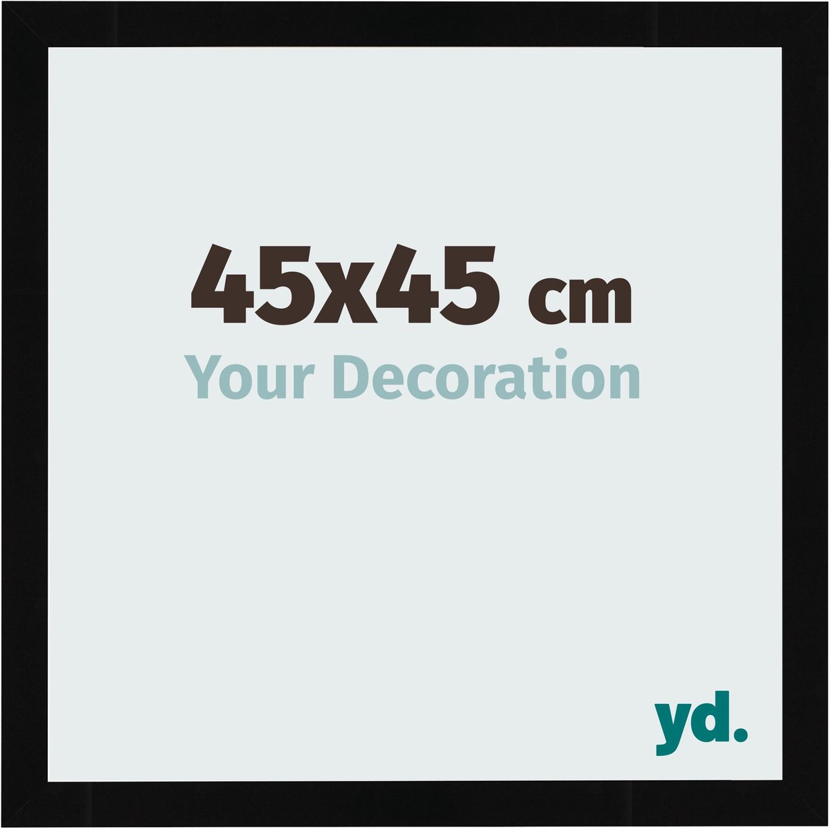 Your Decoration - Fotolijst 45x45 cm - MDF - Zwart Hoogglans - Bologna