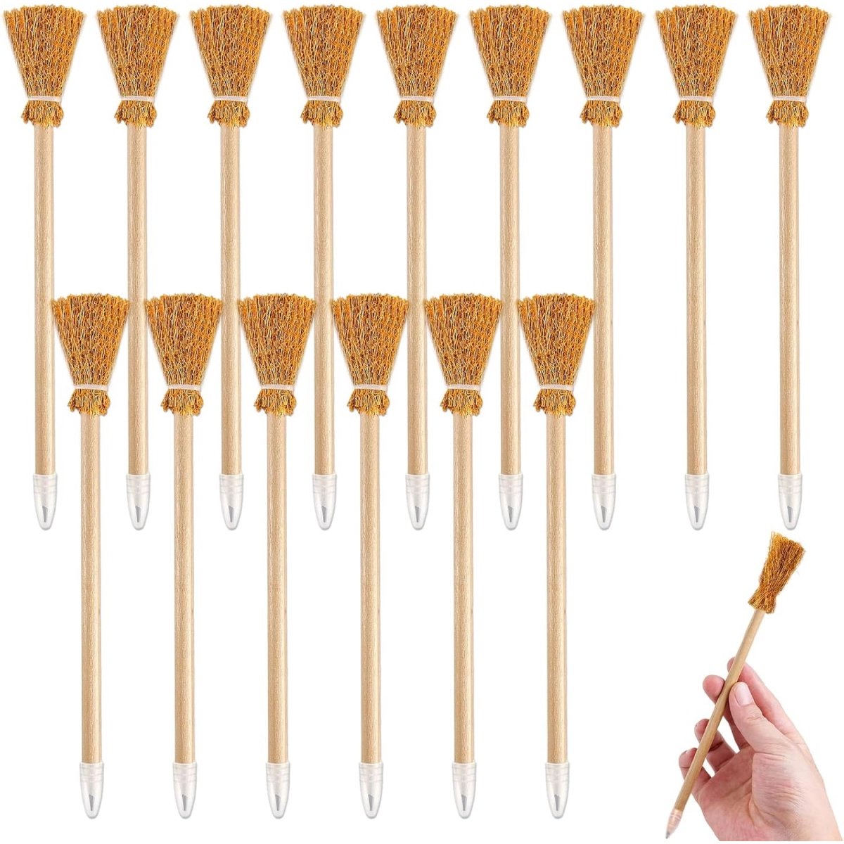 longziming - Hexenbesen Ballpoint Pen - Heksenvlieg Bezem Stift - Decoratieve Schrijfgerei - Authentiek Bezemontwerp - Functioneel Schrijven En Tekenen - Lichtgewicht Comfort - Veelzijdig Voor Feesten En Kantoor - 20 Stuks