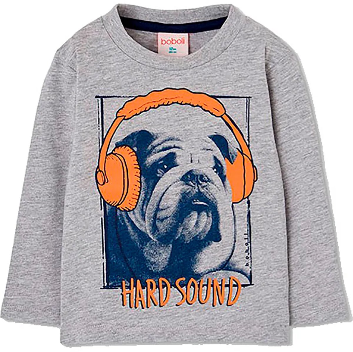 Boboli 504122 T-shirt Met Lange Mouwen Grijs 3 Years Jongen