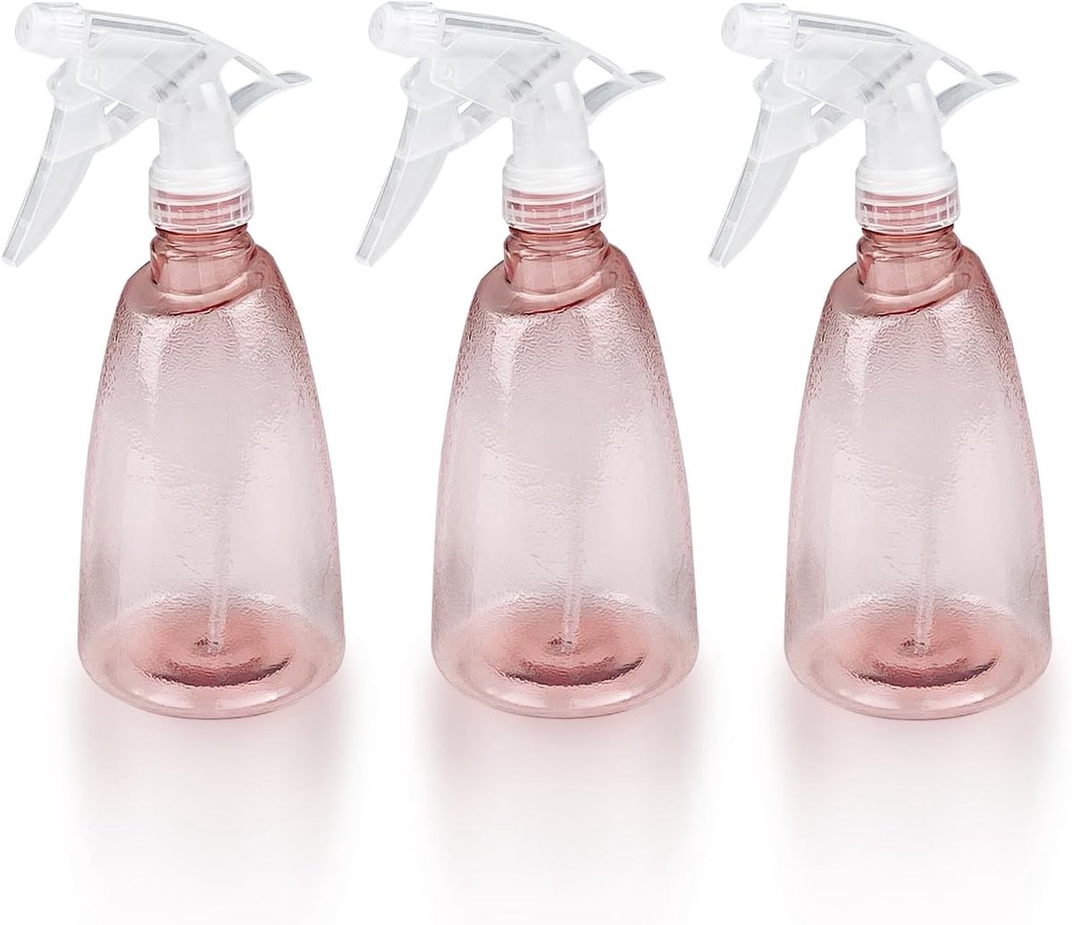 Gvolatee 3 stuks verstuiver spuitfles 500 ml, navulbare spuitflessen, leeg, transparante spuitfles, kunststof sproeifles, planten, professionele waterspuitfles voor bloemen, haren, reiniging