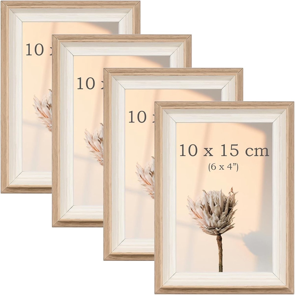 Fotolijsten Set - Houtnerf - Houtnerf - PS en Acryl - Voor Woonkamer, Slaapkamer of Studiekamer