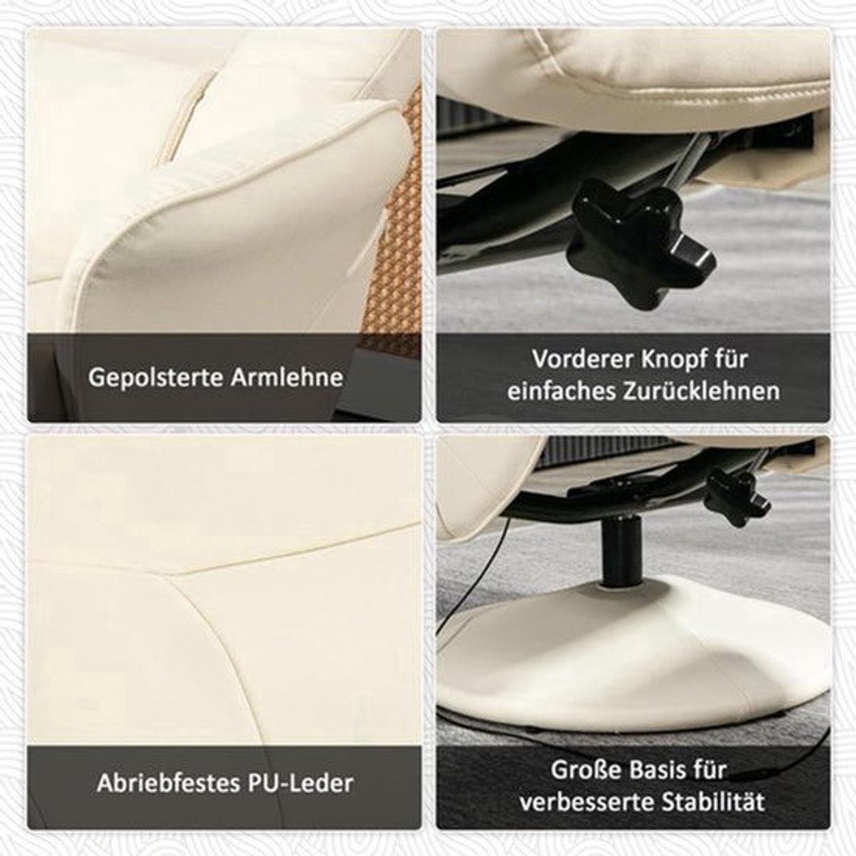 Elektrische Relaxfauteuil Massagestoel met 10 Massagepunten - geen - €269,99