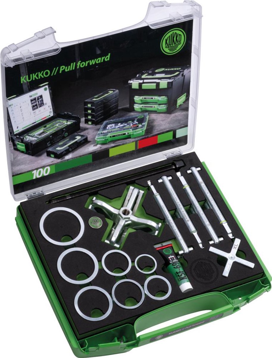 Polietrekkerset voor kogellagers PULLPO voor middelgrote lagers 17-100mm KUKKO