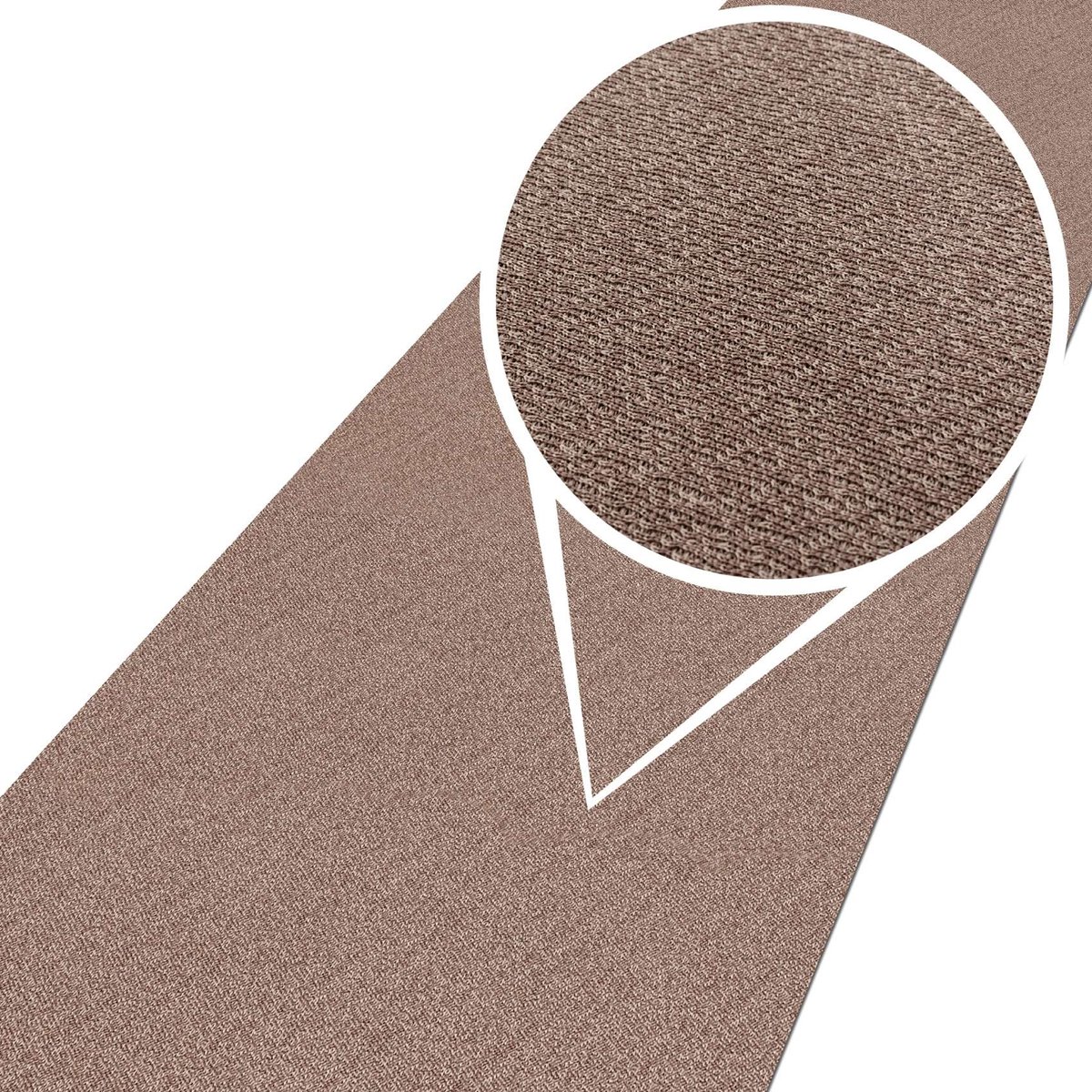 ANRO Tapijtloper Tamara Beige 140x67cm – Velours Gangloper Antislip Keukenloper Hal Op Maat