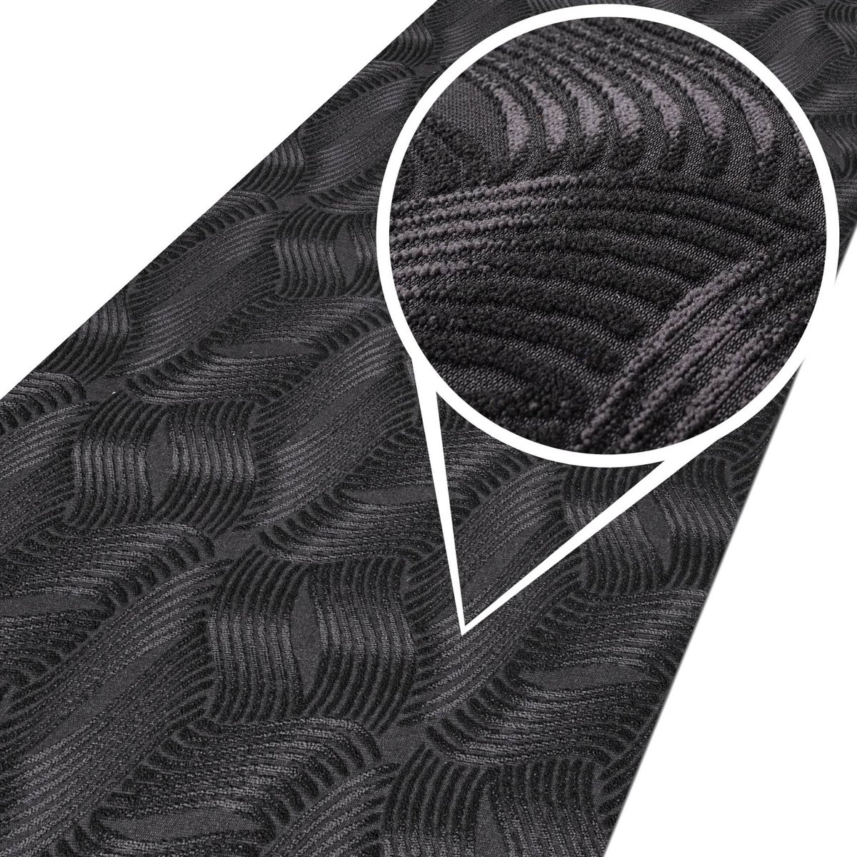 ANRO Tapijtloper Julianna Antraciet 500x100cm – Velours Gangloper Antislip Keukenloper Hal Op Maat