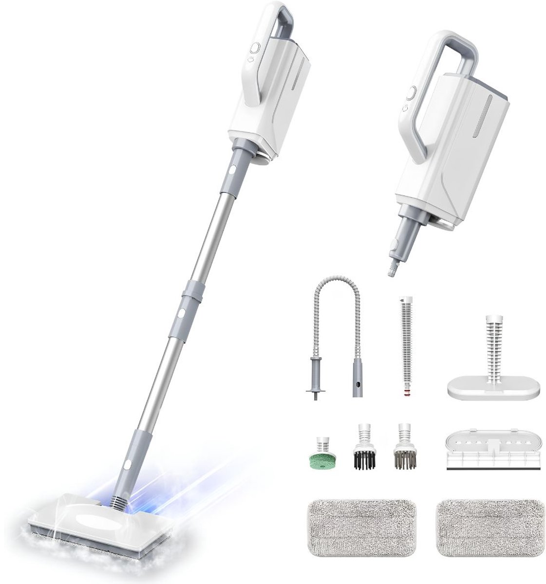 NIVA® Stoomreinigers - Multifunctionele Stoomreiniger - Hogedruk Stoomreiniger - Wit - 44cm x 27cm x 20cm