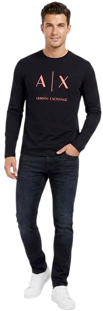 Armani Exchange Xm002684_af10356 T-shirt Met Lange Mouwen Zwart S Man