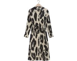 MSCH Copenhagen Mschkaralie Jusia Shirt Dress Aop Dames - Jurk - Beige - Maat M