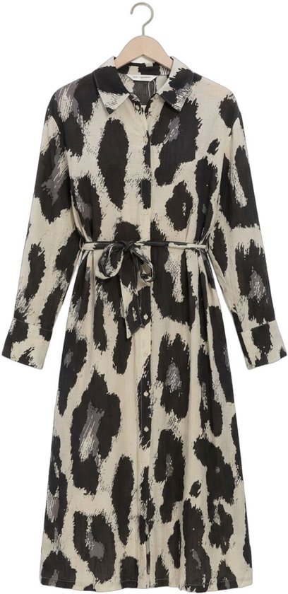 MSCH Copenhagen Mschkaralie Jusia Shirt Dress Aop Dames - Jurk - Beige - Maat M
