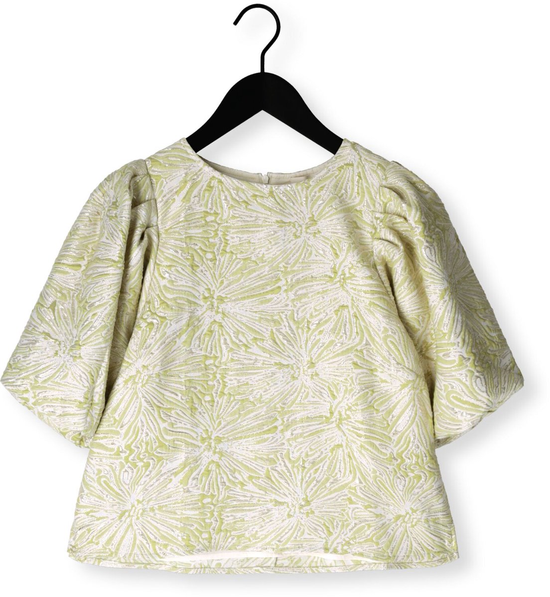 Notre-V Nv-hennie Brocade Top Tops & T-shirts Dames - Shirt - Mint - Maat M