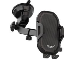 Ntech Telefoonhouders Auto - Auto Telefoonhouders 2 in 1 - Telefoonhouder auto zuignap - Auto Accessories - Autohouder Voor Raam, Dashboard & Ventilatie voor iPhone 17 /17 Pro Max /16 /15/ Samsung S26 / A37 / A57 / A17 /A27 /A56/S25/S25 Ultra