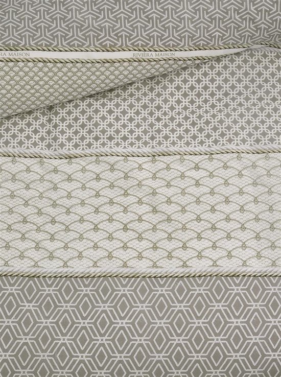 Riviera Maison Ropes dekbedovertrek - Tweepersoons - 200x200/220 - Taupe van Merkloos — afbeelding 5
