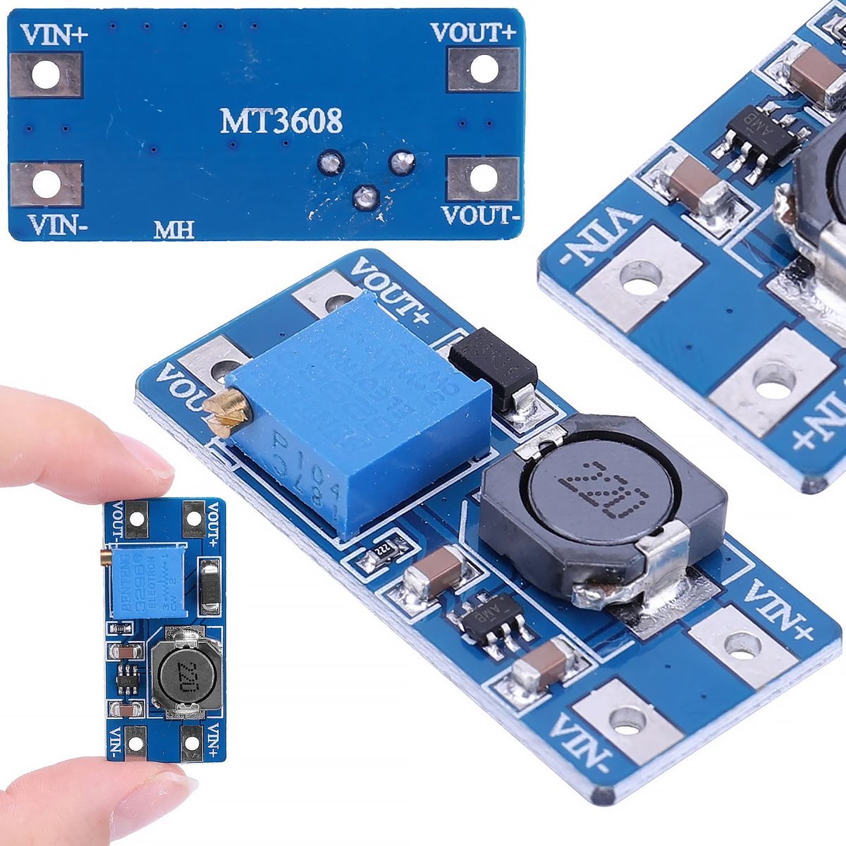 Rosfix DC-DC Step-Up Module MT3608 - Hoge Efficiëntie Boostconverter 2–28V - 2A, 93%