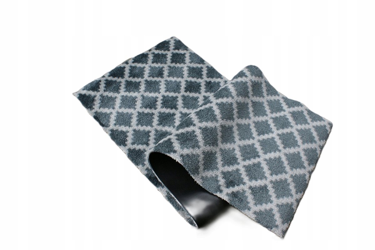 Antislip Velours Deurmat Marokko Blauw 50x150 cm