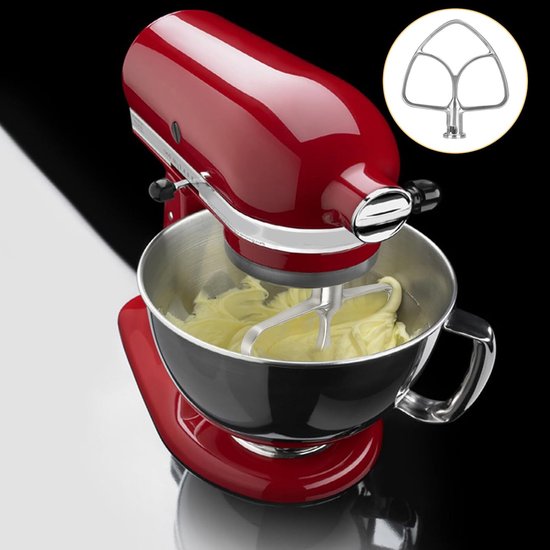 Keukenmachine Accessoires - Bakset Mixers - Bakken en Mixen - 3-delige Set - 4.5-5 Liter - Roestvrij staal — afbeelding 3