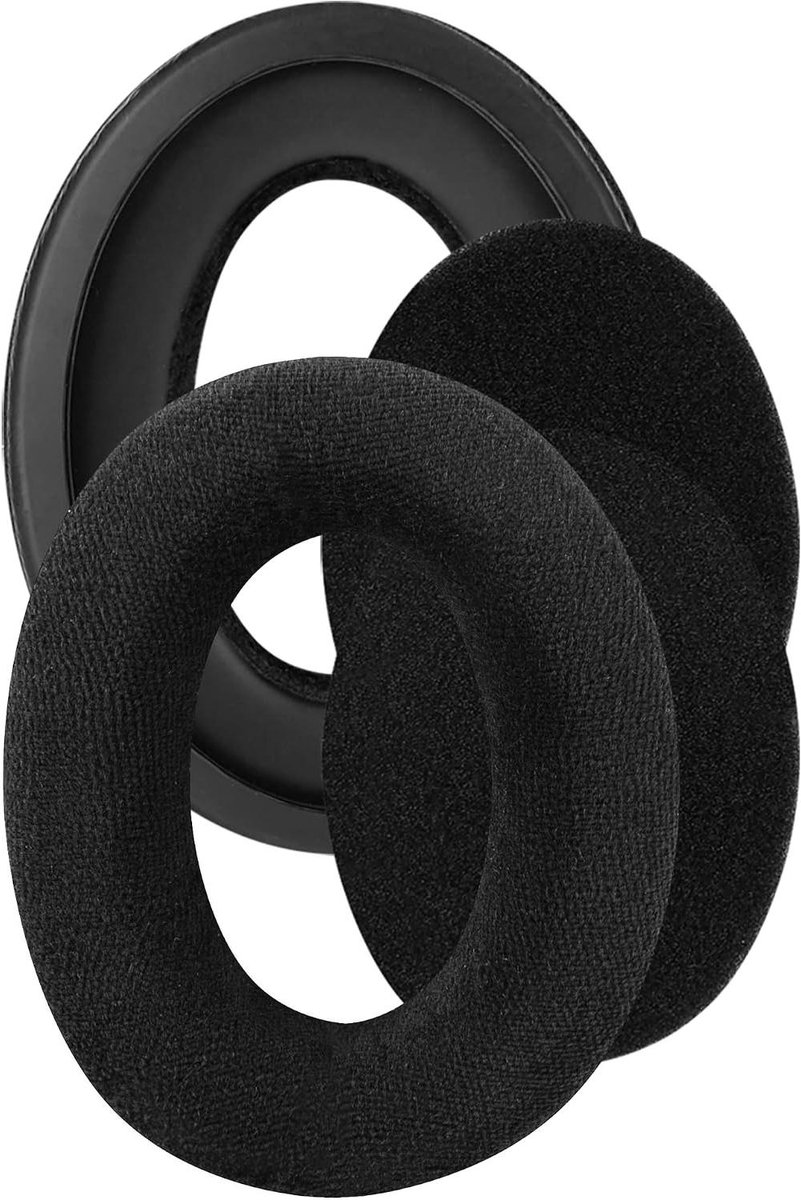 Vervangende Oorkussens - Oorschelpen Headset - Hoofdtelefoon Reparatie - Traagschuim en Velours - 11 x 83 x 15 cm - Zwart