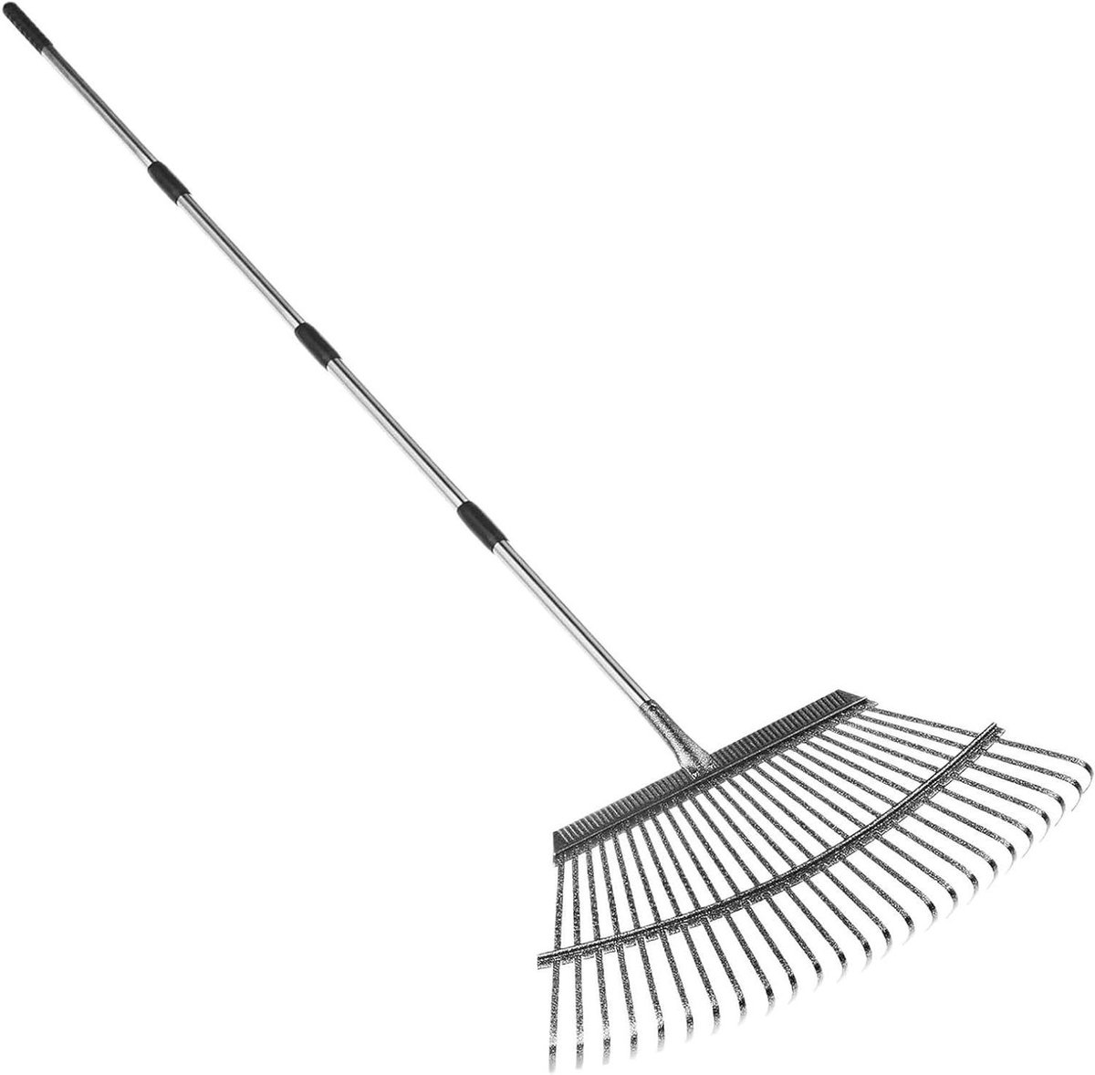 Bladhark Tuingereedschap - Gazon hark - Efficiënt Bladeren Verzamelen - Afneembare Harkkop - 158x45cm - Metaal