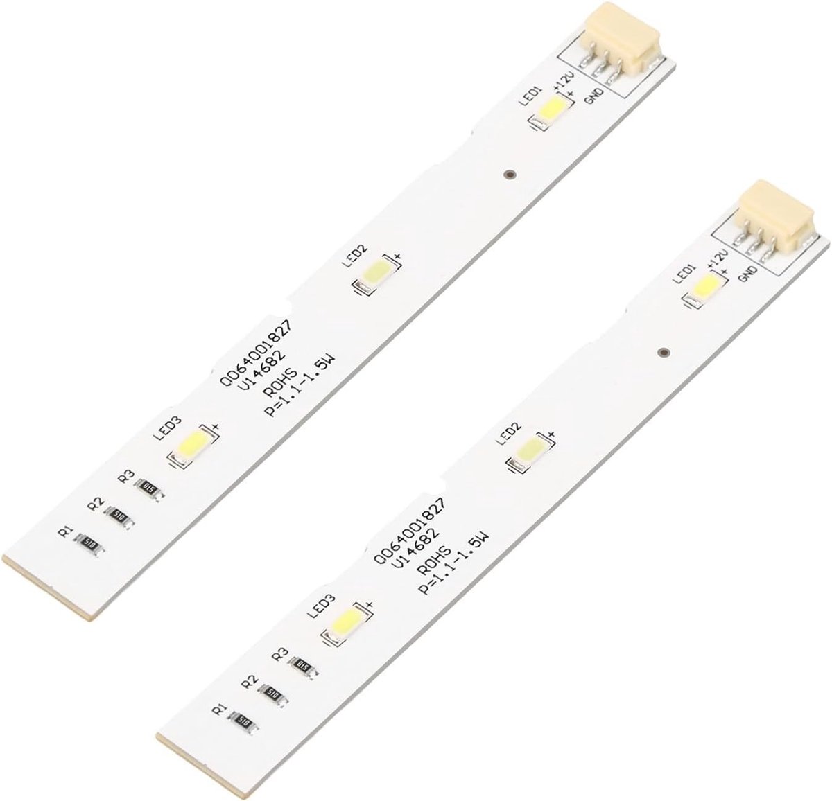 2 stuks LED-strips voor koelkast, reserveonderdeel voor verlichting, vervangende lichtstrip voor deur en interieurverlichting BCD-575WDBI