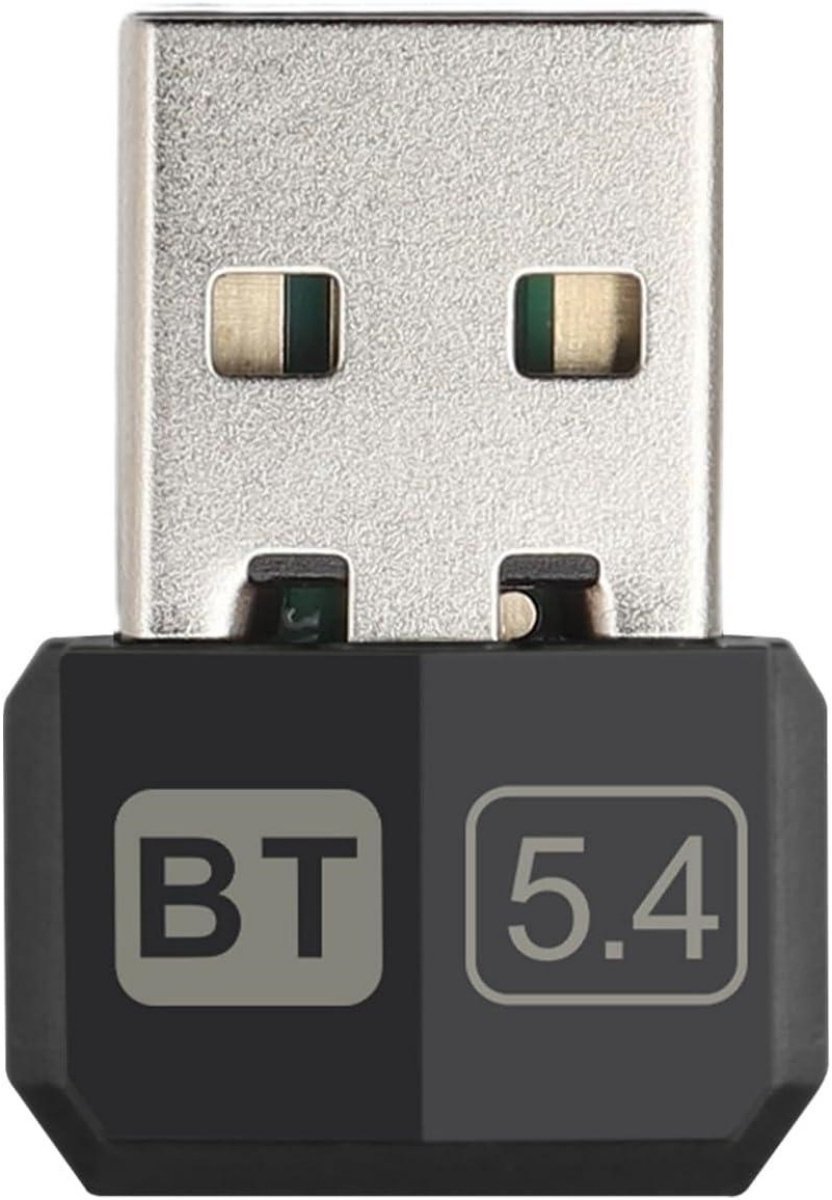 GELLDG Bluetooth-adapter - USB Dongle met Bluetooth 5.4 - Plug-and-Play voor Draadloze Apparaten - Geschikt voor Luidsprekers, Toetsenborden, Muizen en Gamecontrollers - Plastic Behuizing - Afmetingen 17x24x8mm