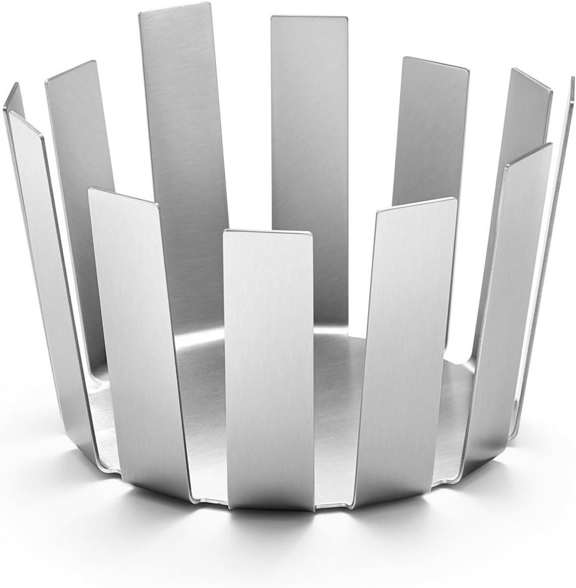 Broodmand - Broodhouder - Tafelpresentatie - Mat geborsteld staal - 21.5 cm - Zilver