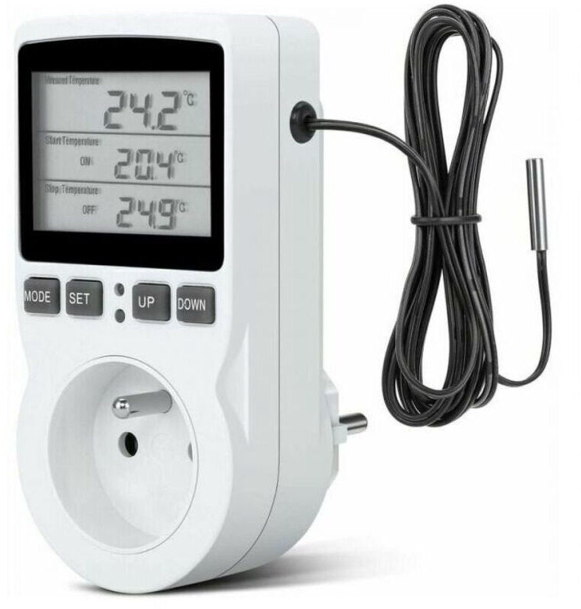 Programmeerbare stekkers - Temperatuurregelstekkers, digitale timerstekkers, programmeerbare digitale stekkers geschikt voor sensoren, programmeerbare digitale timers, temperatuurregelstekkers geschikt voor verwarming van kassen en aquaria.