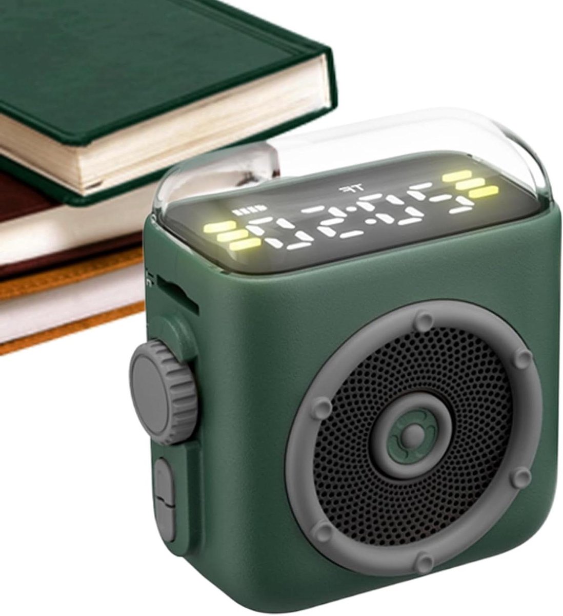 Draagbare Luidspreker - Magnetische Geluidsbox - Muziek Luisteren Buiten - Magnetische Bevestiging - 9.4 x 4.5 x 9.4 cm - Groen
