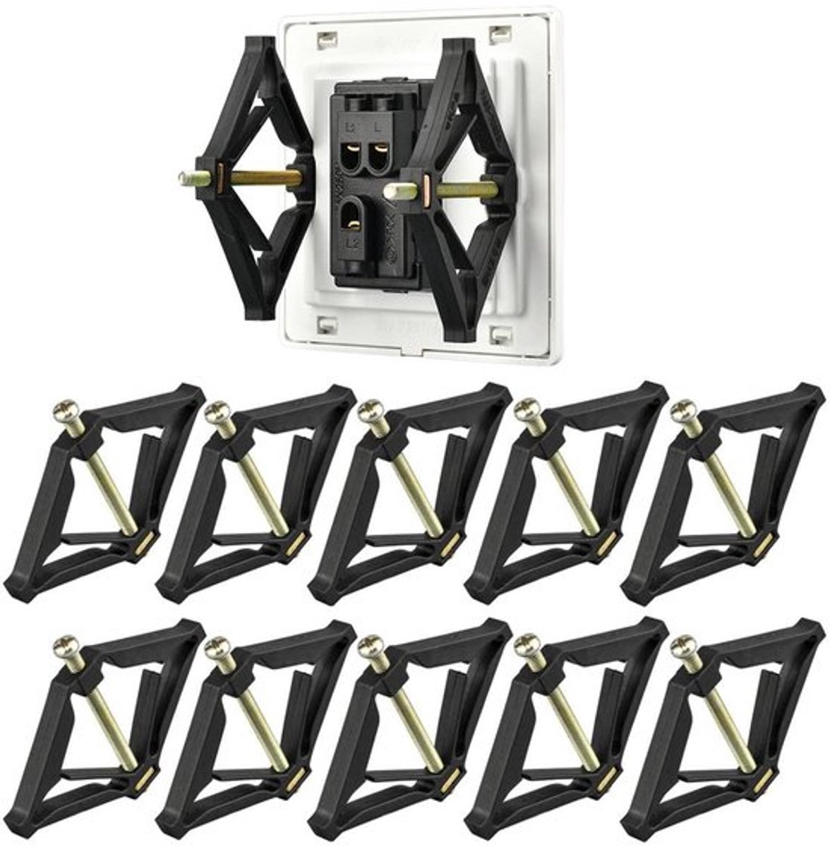 10 Pack Wandmontage Cassette Ondersteuning voor Elektricien