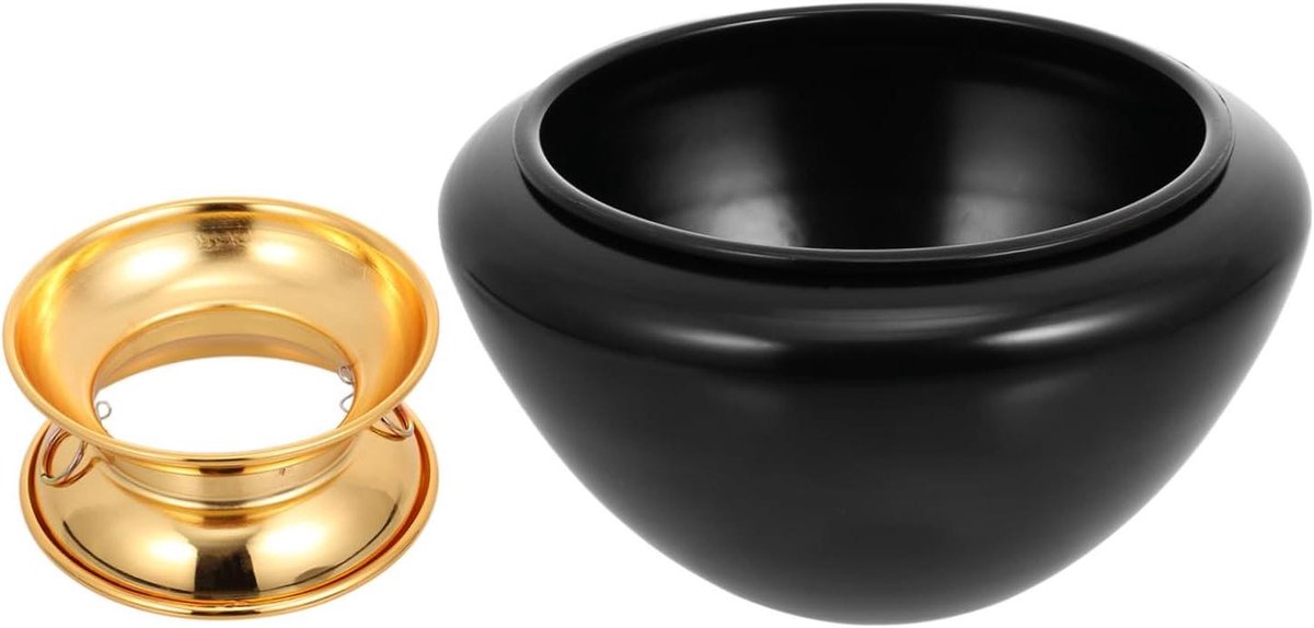 Boeddha Klankschaal - Meditatie Kom Yoga Kom - Spirituele Ontspanning - Koper en IJzer Materiaal - 18 cm - Zwart