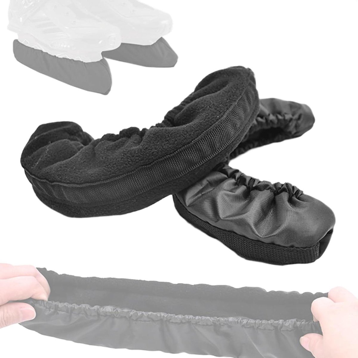 Schaatsbeschermers - Schaatshoezen Skate Guards - Schoenen Beschermen - Elastische Pasvorm - 21-36 cm - Zwart