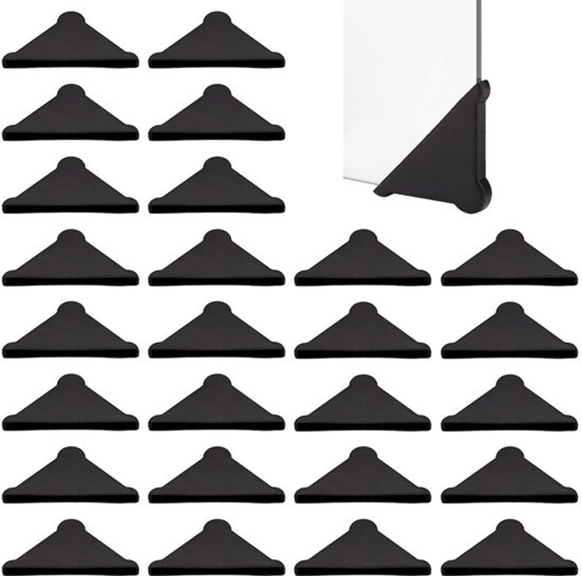 Hoekbeschermers 100 stuks - Kunststof - Driehoekig - 50 x 25 mm - Herbruikbaar - Veilig in gebruik - Glad gepolijst - Hoekbescherming