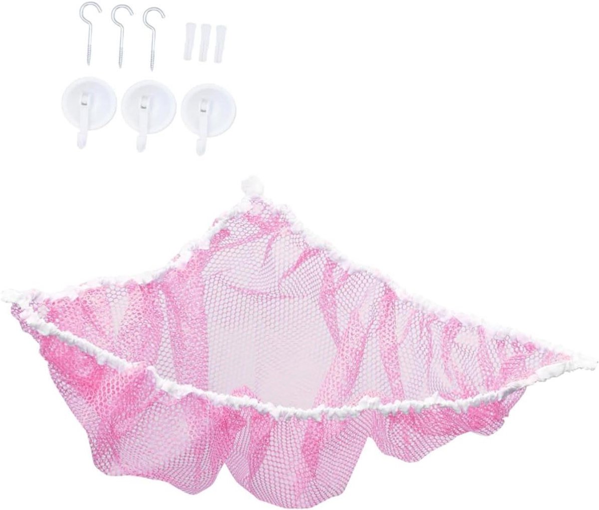 Speelgoed Hangmat - Opberger Net - Kinderspeelgoed Ordenen - Geen Frame Nodig - 180x120x120cm - Roze