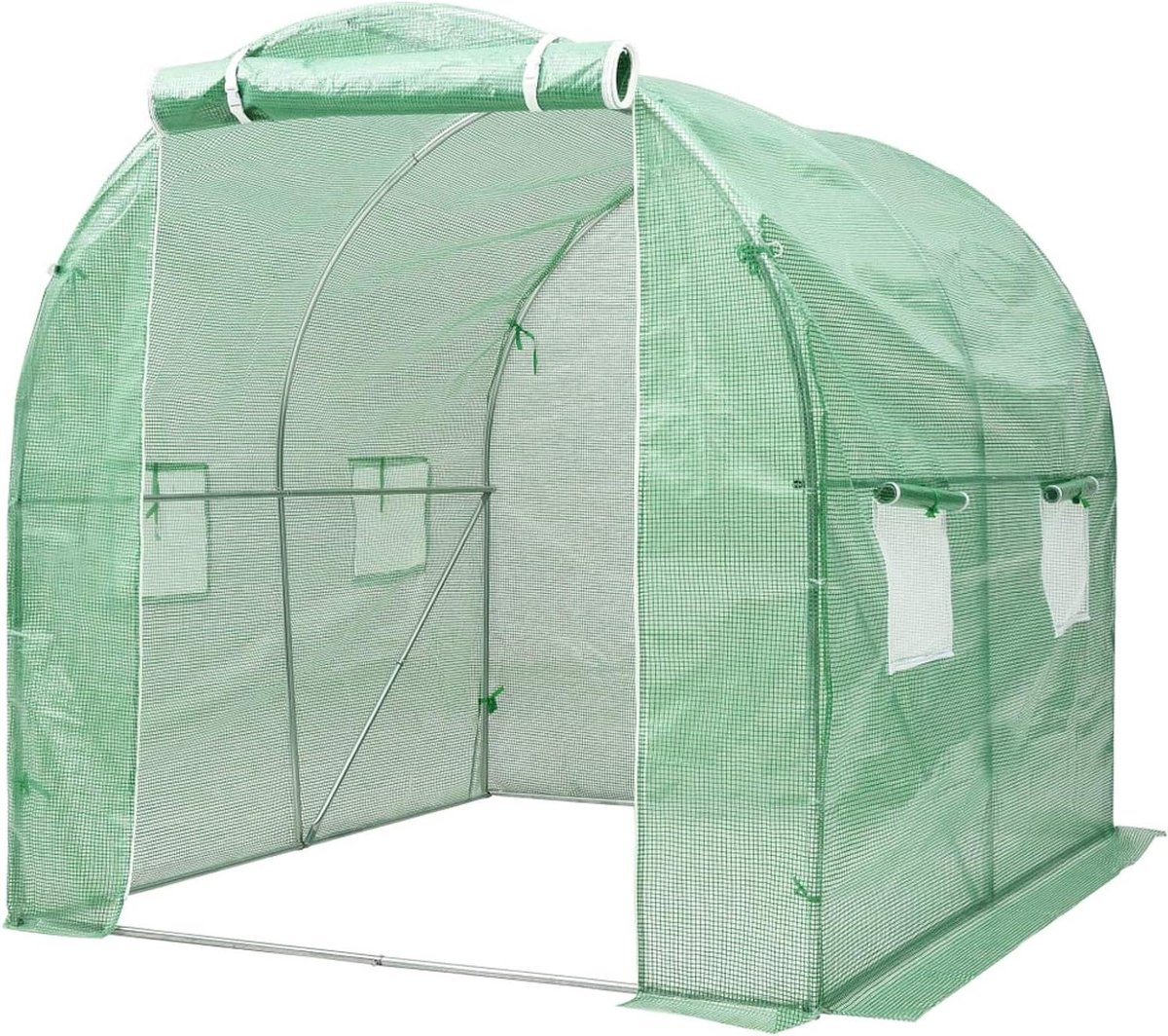 Broeikas Folietunnel - Plantenkas Kweekkas - Planten Beschermen - Zwaarder PE-netweefsel - 2 x 2 x 2 m - Groen