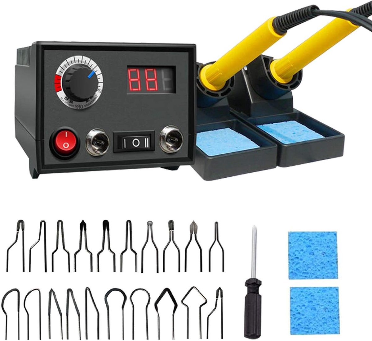 Pyrografie Machine - Houtbranden Kit - Ambachtelijk Ontwerpen - Verstelbare Temperatuurregeling - 30 Watt - Zwart