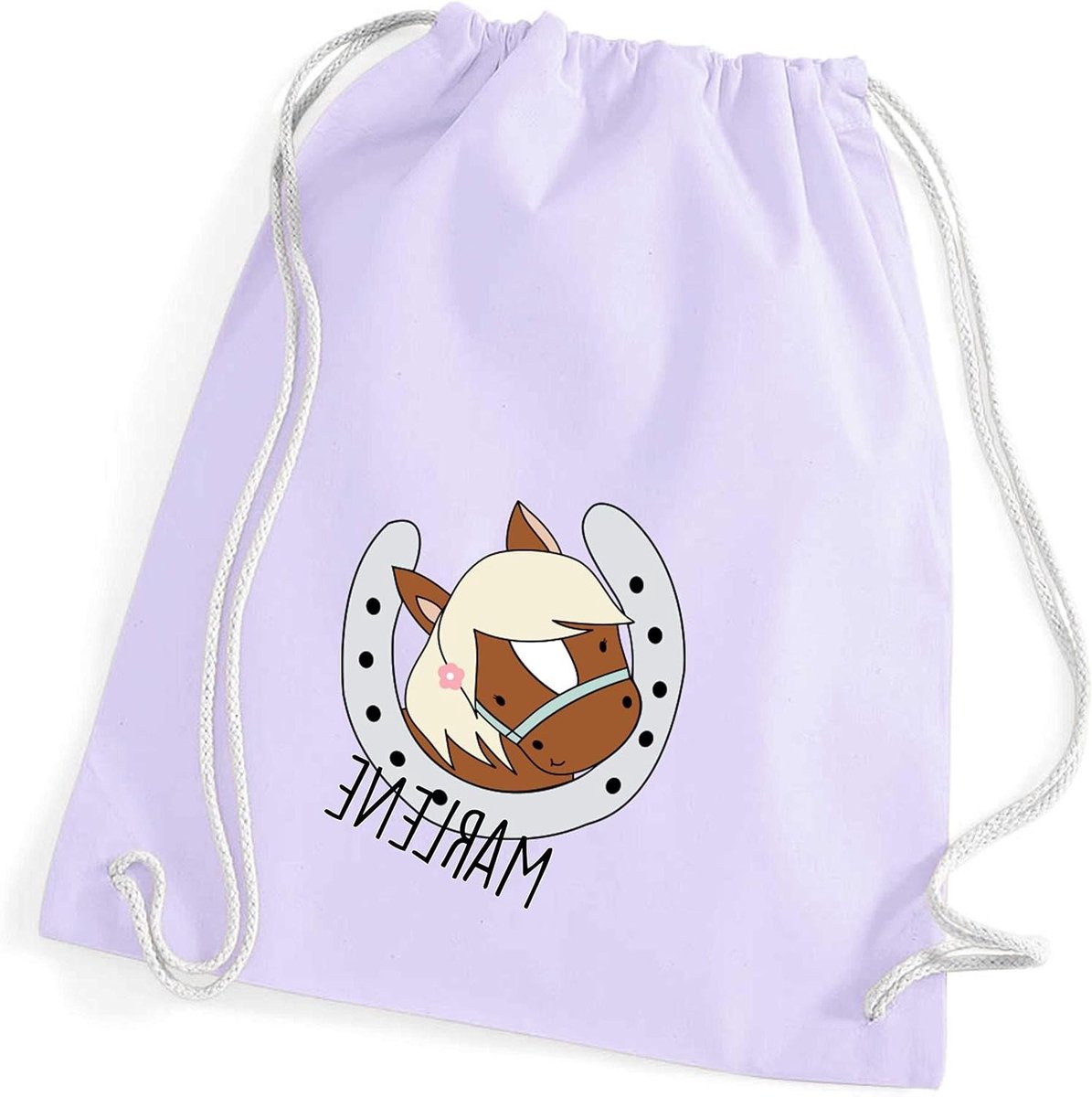Gymtas Pastel - Sporttas Meisjes - Sport & Vrije Tijd - Gepersonaliseerd met Naam - 12 Liter - Paars