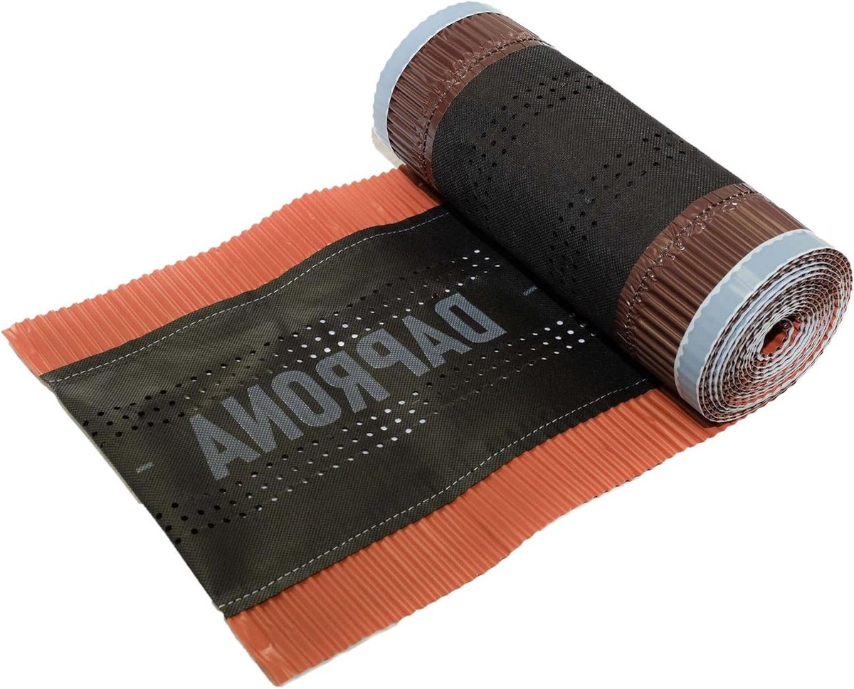 Nokrol Aluminium - Dakventilatie Rol - Dak Afdichten - Superbutyllijm - 390mm x 5m - Rood