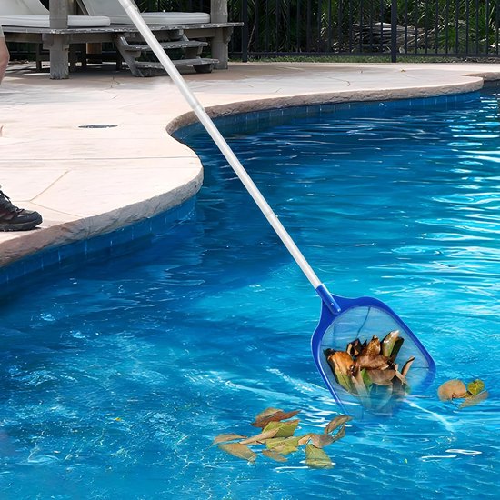 Schepnet Zwembad - Reinigingsnet Vijver - Water Oppervlak Reinigen - Fijnmazig Net - Tot 150 cm - Blauw — afbeelding 3