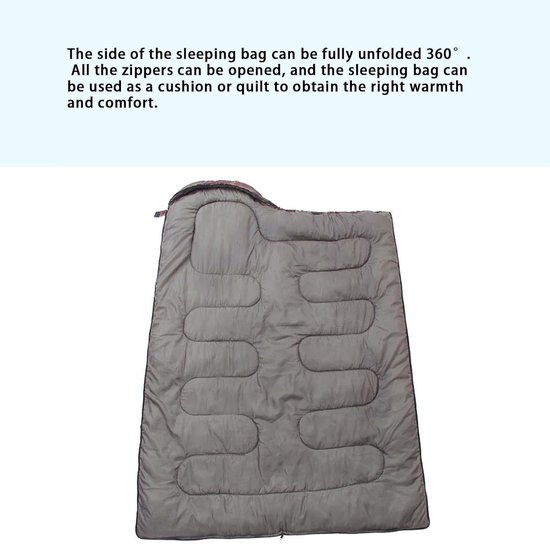 Slaapzak - Outdoor slaapzak - Kamperen en wandelen - Met compressiezak - 220 x 70 cm - Camouflage — afbeelding 3
