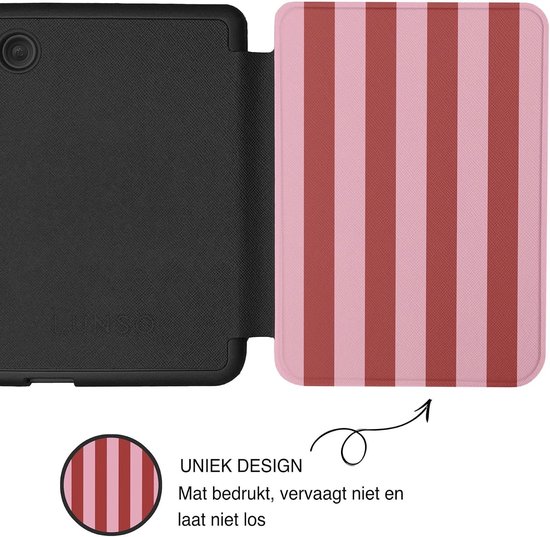eReader Hoesje - Boekhoesje Cover - Bescherming E-reader - Handige Handband - 6 inch - Roze — afbeelding 2