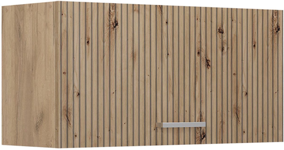 Vicco Hangkast R-Line, Artisanaal eiken/Goudkleurig Eiken, 80 cm Plat