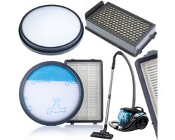 Rosfix Filter Vervanging Set - 2x HEPA-Filter 99,95% - 2x Wasbaar Schuimfilter - Geschikt voor Tefal, Rowenta