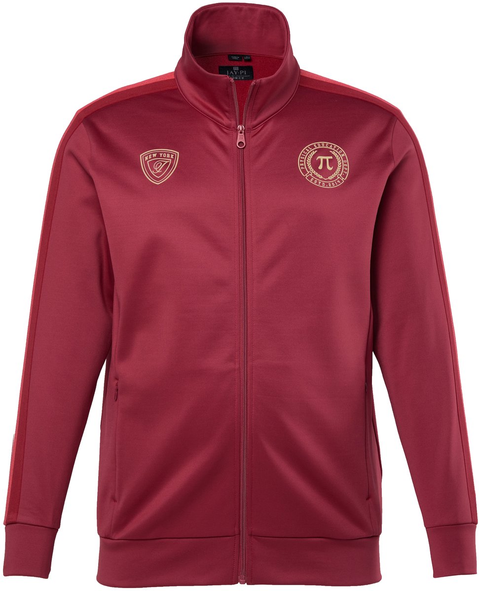 JAY-PI - Heren - Sweatjack FLEXNAMIC® fitness borstprints tot 7XL - Mahonie rood - Maat 4XL