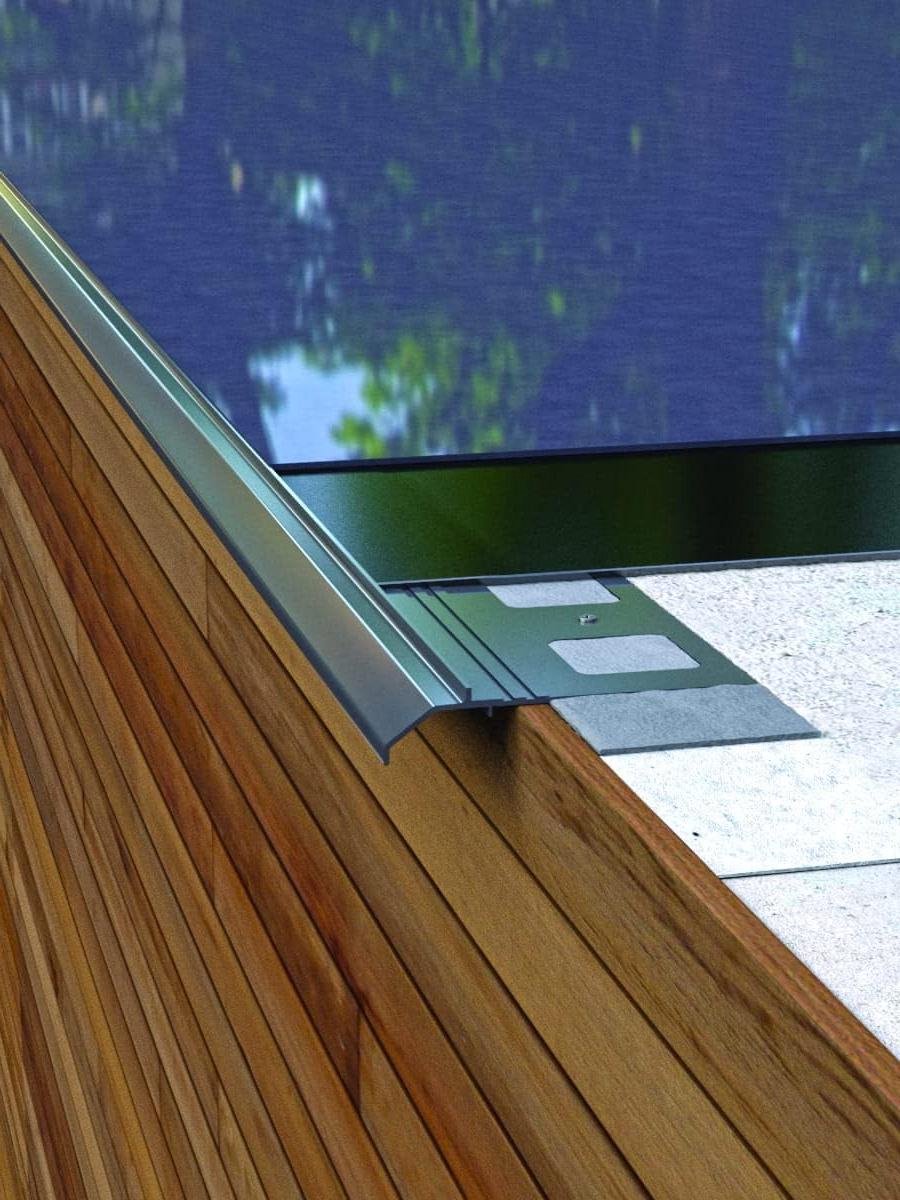 Dakrandprofiel Aluminium - Balkonrand Afwerking - Terrassen Beschermen - Corrosiebestendig Ontwerp - 200cm Lengte - Grijs