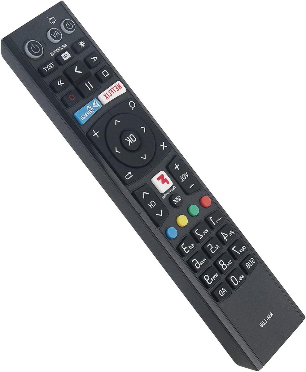 Vervangende Afstandsbediening - Universele Bediening - TV Bediening - Directe Werking - 12 cm - Zwart