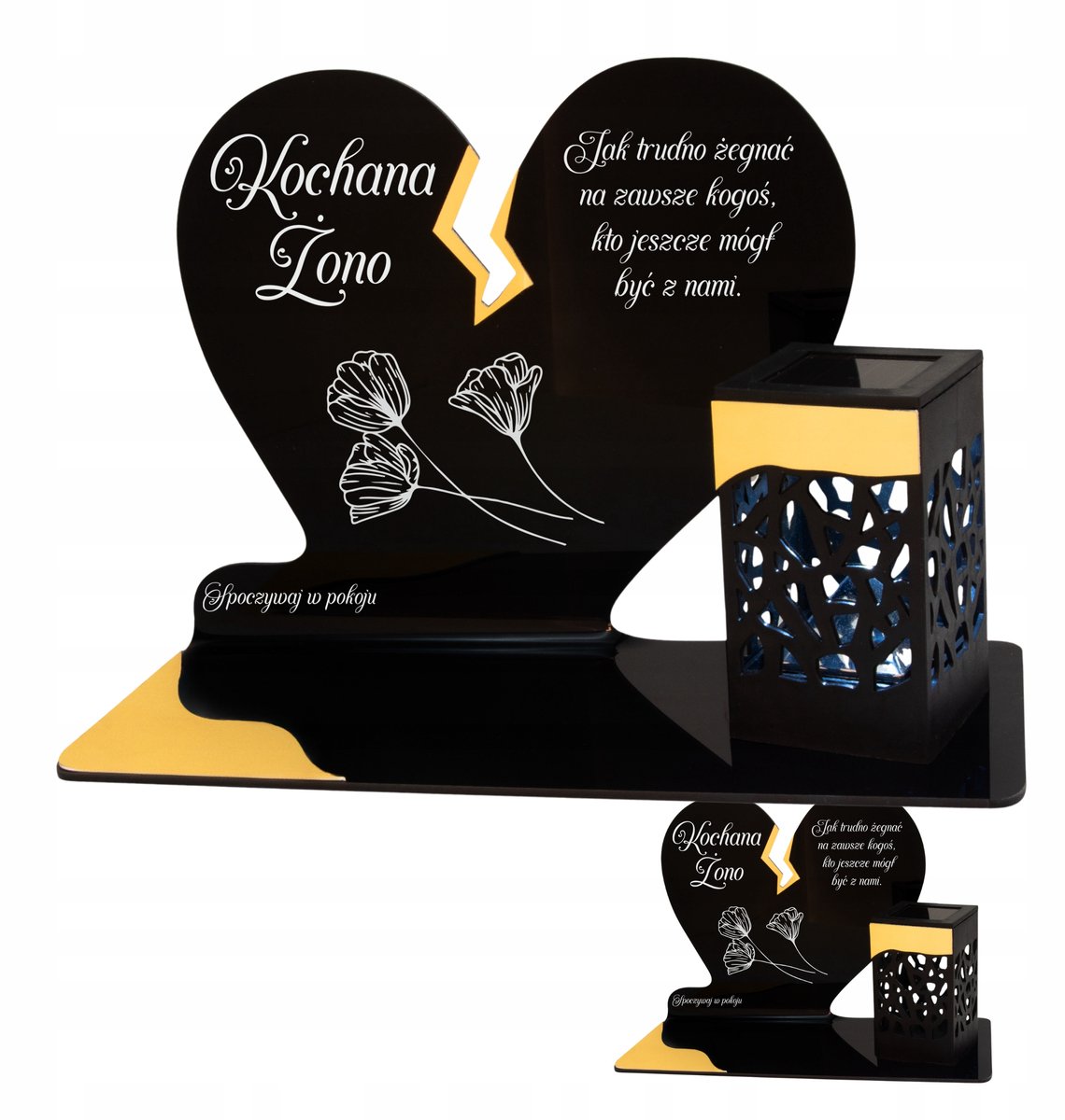 Zonnegraflicht Hart met LED - Elegant Reminder