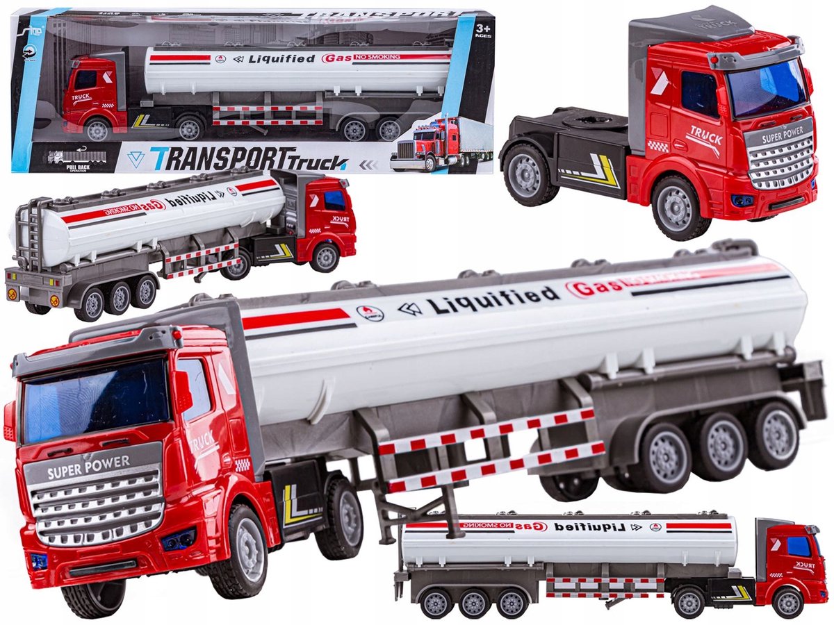Merkloos Tankwagen Vrachtwagen met Trailer Speelgoed 1:48
