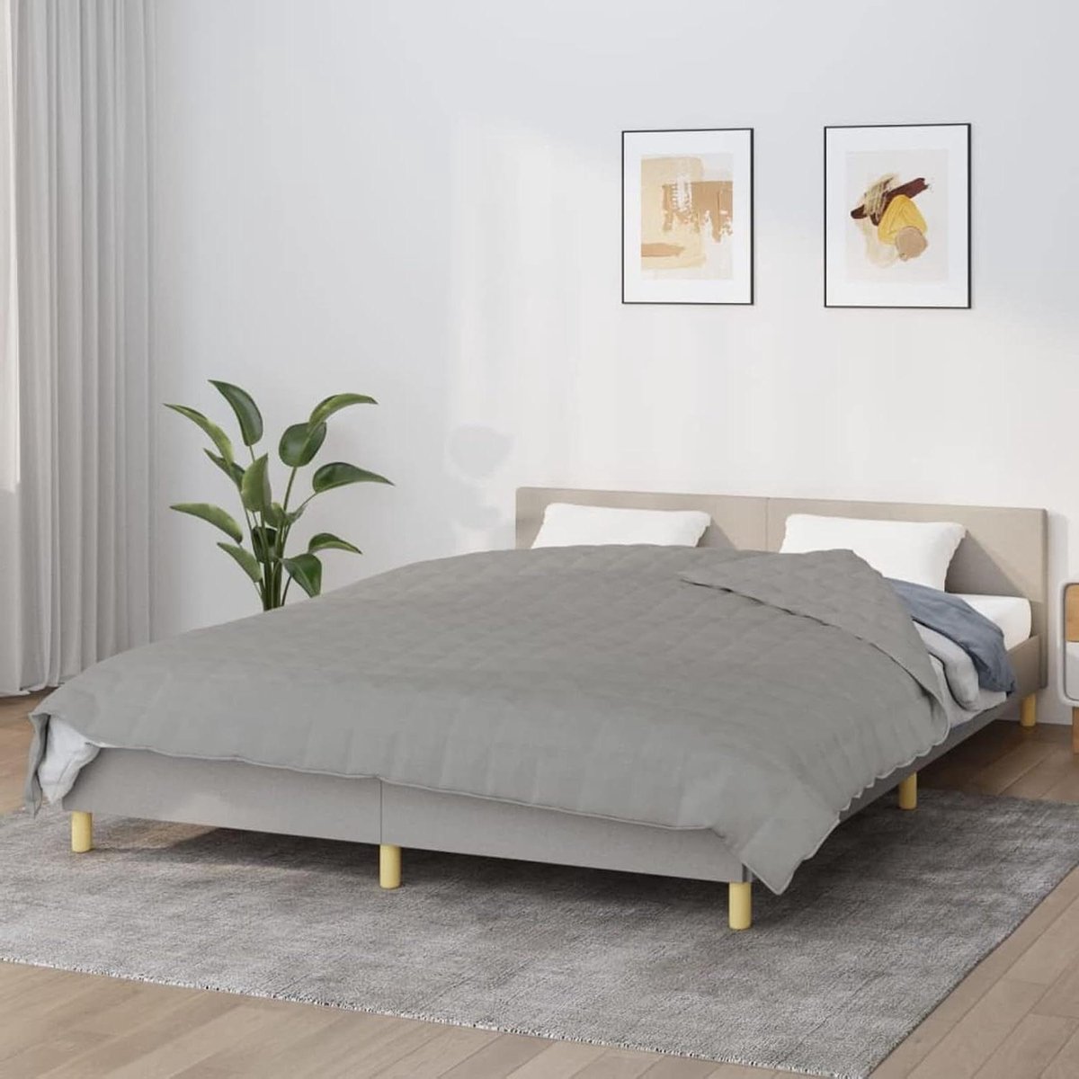 Verzwaringsdeken - Zware deken - Rustgevend slapen - Gelijkmatige gewichtsverdeling - 200 x 230 cm - Grijs